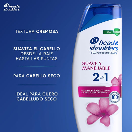 HEAD AND SHOULDERS SHAMPOO 2EN1 SUAVE Y MANEJABLE 10/375 + PROM