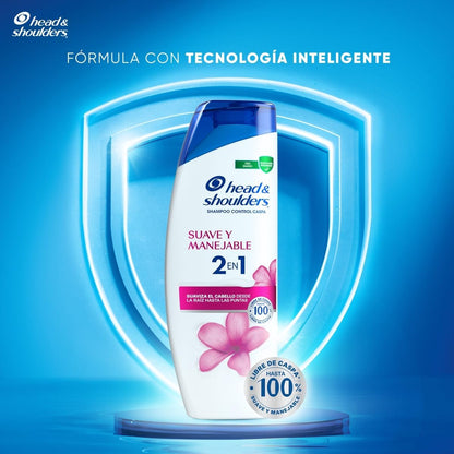 HEAD AND SHOULDERS SHAMPOO 2EN1 SUAVE Y MANEJABLE 24/90 ML