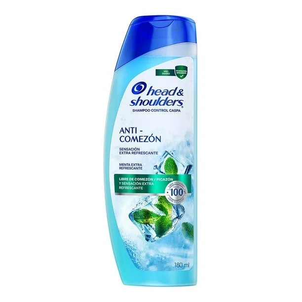 HEAD AND SHOULDERS SHAMPOO ANTICOMEZON MENTA EXTRA REFRESCANTE 12/180 ML