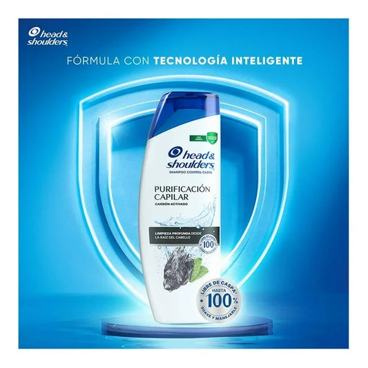 HEAD AND SHOULDERS SHAMPOO PURIFICACION CAPILAR CARBON ACTIVADO 12/180 ML
