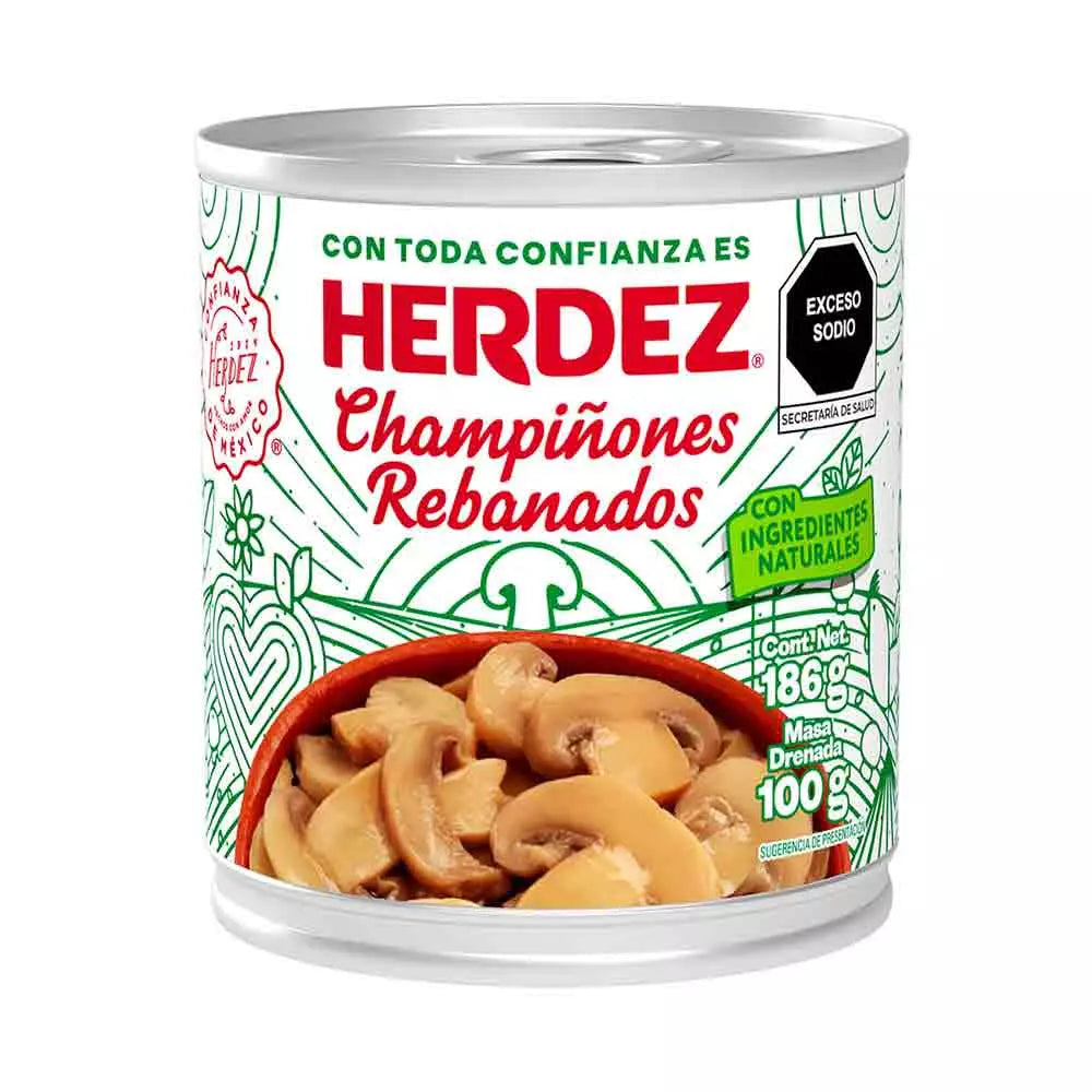 HERDEZ CHAMPINON REBANADO 24/186 G