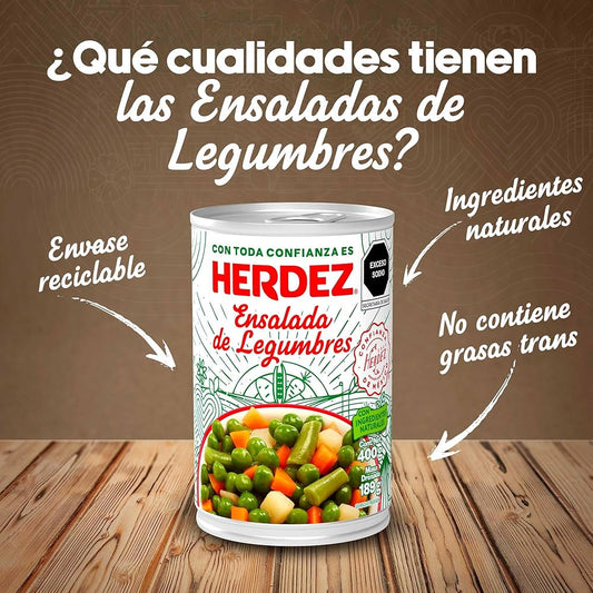HERDEZ ENSALADA LEGUMBRES 24/400 G