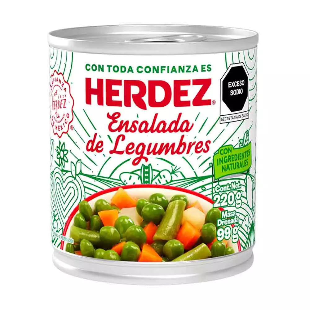 HERDEZ ENSALADA LEGUMBRES 48/220 G