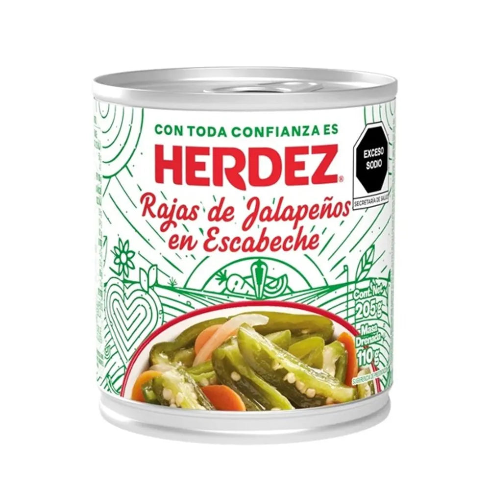 HERDEZ RAJAS JALAPEÑOS 24/205 G