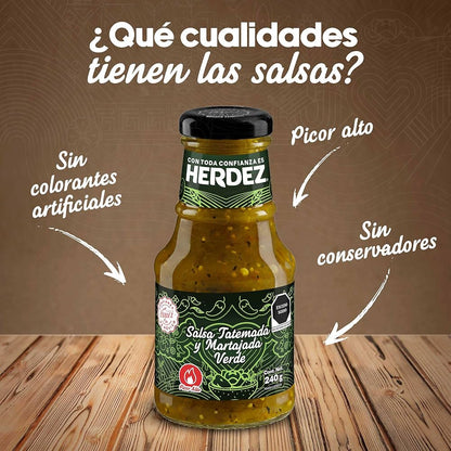 HERDEZ SALSA TATEMADA VERDE 12/240 G