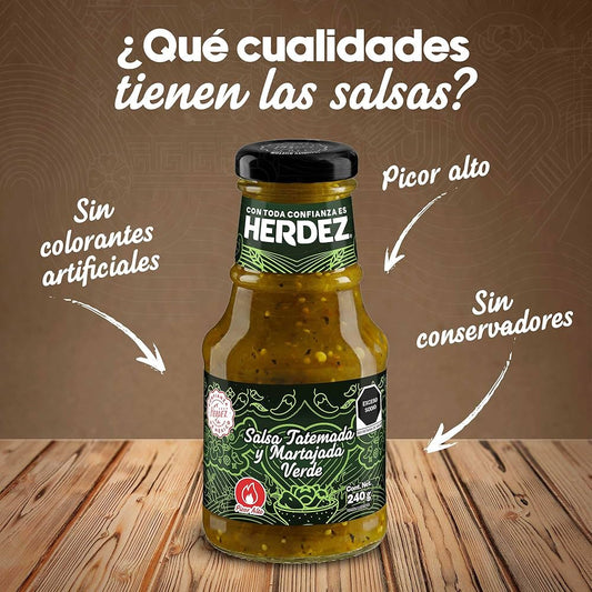 HERDEZ SALSA TATEMADA VERDE 12/240 G