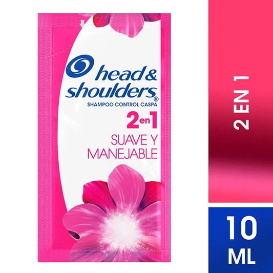 HEAD AND SHOULDERS SHAMPOO 2EN1 SUAVE Y MANEJABLE 24/24/10 ML