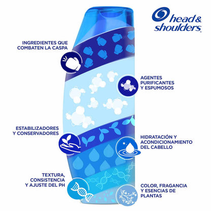HEAD AND SHOULDERS SHAMPOO 2EN1 SUAVE Y MANEJABLE 8/650 ML+180 ML