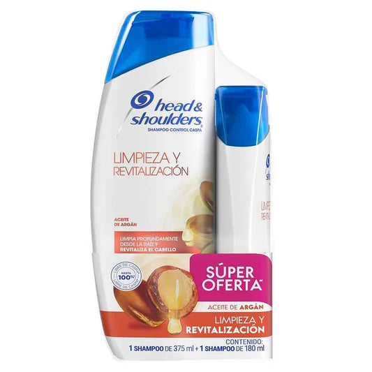 HEAD AND SHOULDERS SHAMPOO LIMP/REVITALIZACION 10/375ML+SH ARGAN180 ML