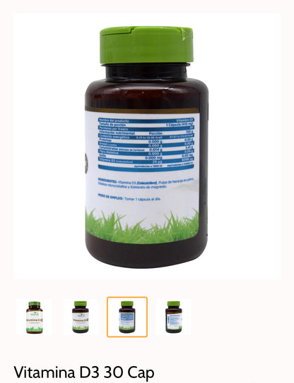 Vitamina D3  30 Cap