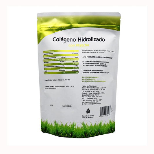 Colageno Hidrolizado Puro Con Matcha 300 G