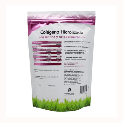 Colageno Hidrolizado Puro Con Biotina Y Acido Hialuronico 300 G