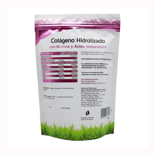 Colageno Hidrolizado Puro Con Biotina Y Acido Hialuronico 300 G