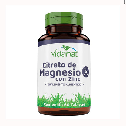 Citrato De Magnesio Con Zinc  60 Tab