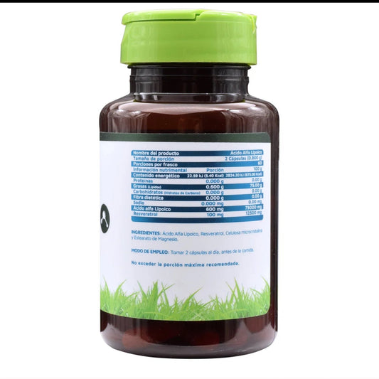 Acido Alfa Lipoico 60 Cap