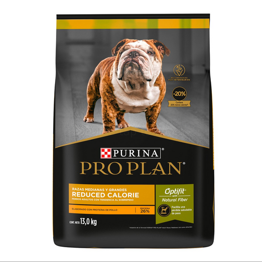 Pro Plan Reduced Calorie Perro Adulto Todas las Razas Receta Pollo y Arroz, 13 kg