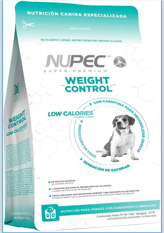 Nupec, Weight Control, Sabor Carne, 15 kg