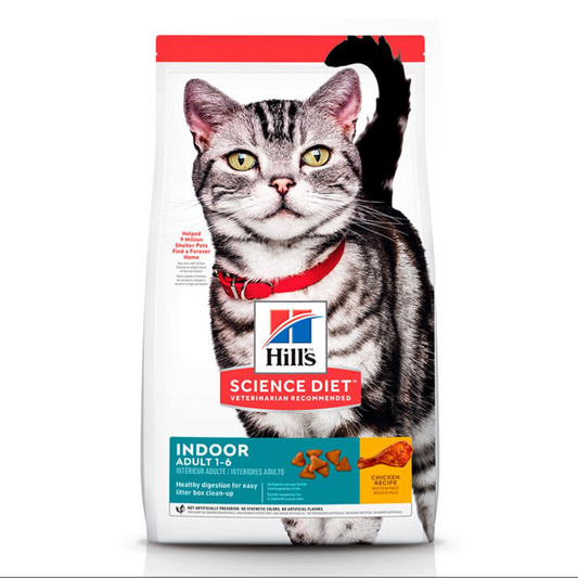 Hill's Science Diet Indoor Comida Seca para Gato Adulto de Interior Receta Pollo, 7 kg