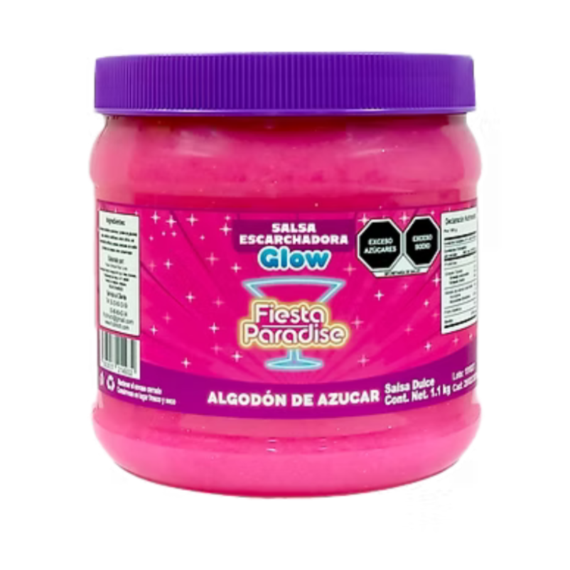 SALSA ESCARCHADORA GLOW SABOR ALGODÓN DE AZUCAR CONT. NET. 1.1 Kg