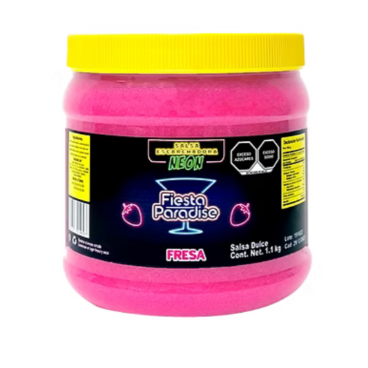SALSA ESCARCHADORA NEÓN SABOR FRESA CONT. NET. 1.1 Kg