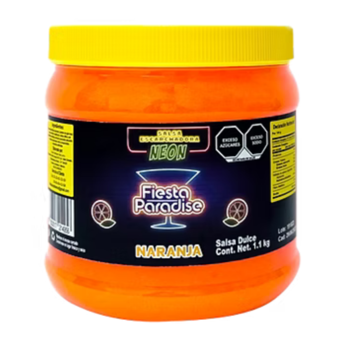 SALSA ESCARCHADORA NEÓN SABOR NARANJA CONT. NET. 1.1 Kg