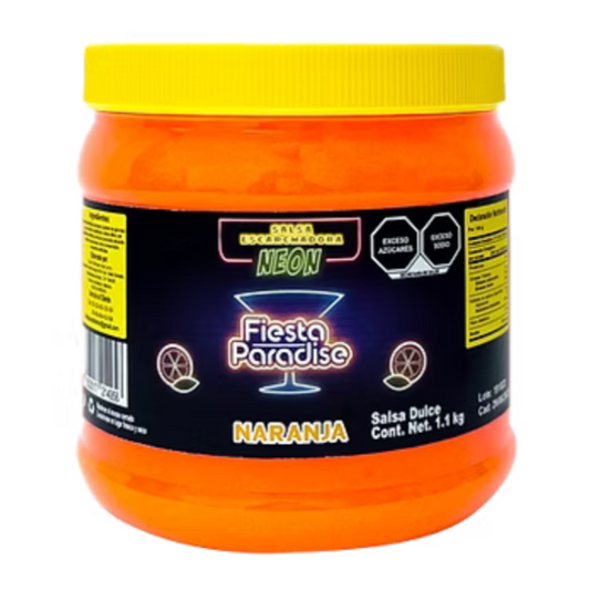 SALSA ESCARCHADORA NEÓN SABOR NARANJA CONT. NET. 1.1 Kg