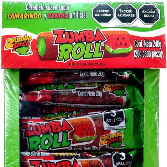 ZUMBA ROLL/ Tamarindo Sandía 12pzs