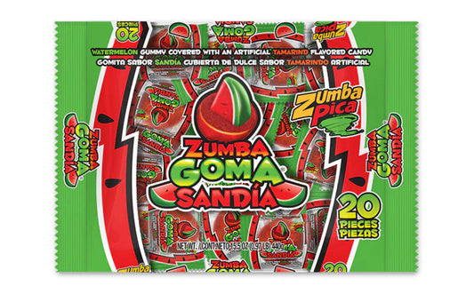 ZUMBA GOMA SANDÍA/ Tamarindo Sandía 20pzs