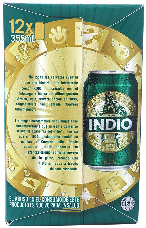 INDIO CERVEZA 12 PACK MISIL 12pzs 710 ML