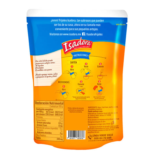 ISADORA FRIJOLES REFRITOS BAYOS 22/220 G