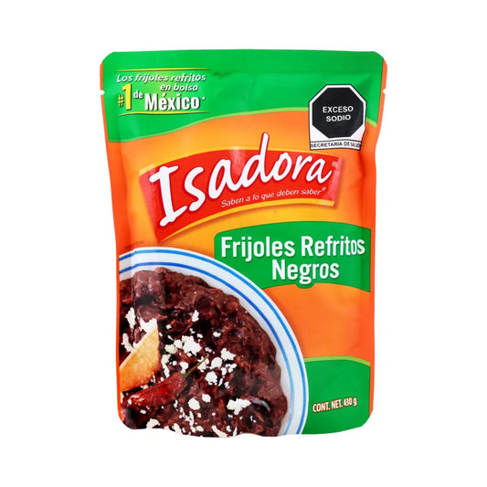 ISADORA FRIJOLES REFRITOS NEGROS 12/430 G