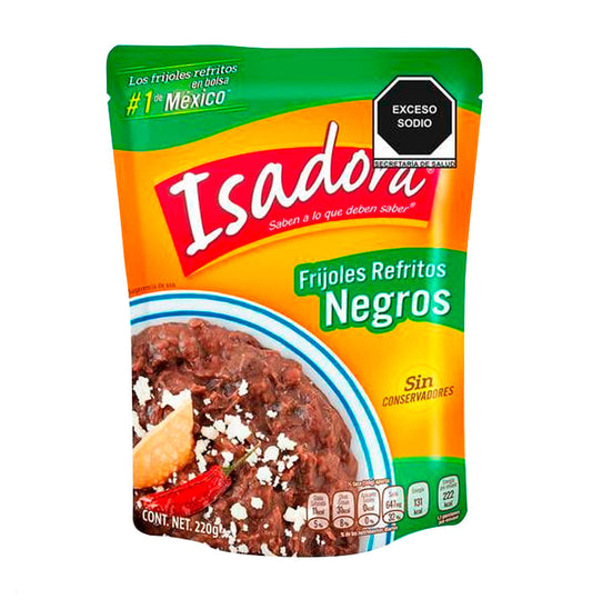ISADORA FRIJOLES REFRITOS NEGROS 22/220 G