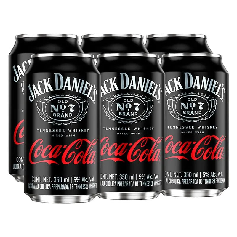 JACK DANIELS NO7 BEBIDA ALCOHOLICA C/COCA LATA 6/350 ML