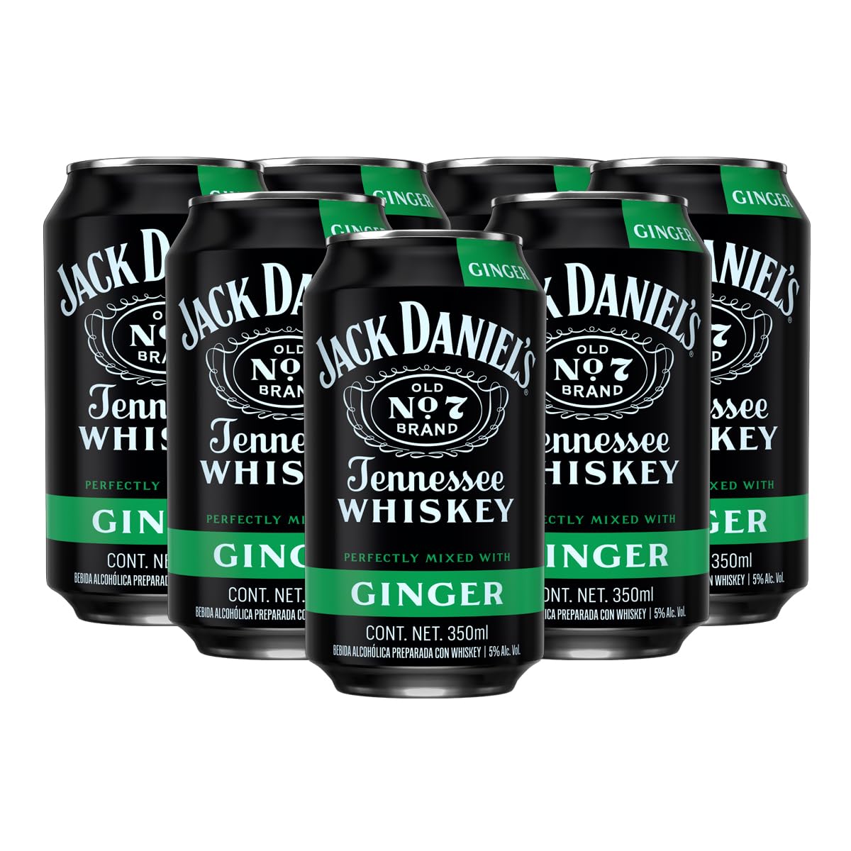 JACK DANIELS NO7 BEBIDA ALCOHOLICA GINGER LATA 24/330ML