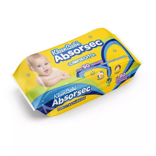 KLEENBEBE ABSORSEC TOALLITAS HUMEDAS 24/90