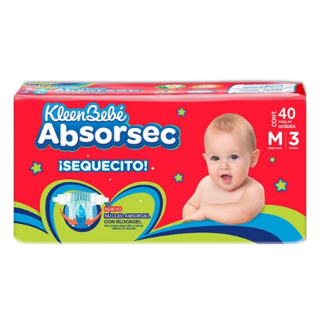 KLEENBEBE ABSORSEC ULTRA PAÑAL MEDIANO 40pzs