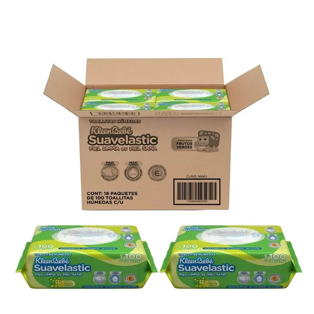 KLEENBEBE SUAVELASTIC TOALLITAS HUMEDAS 108pzs