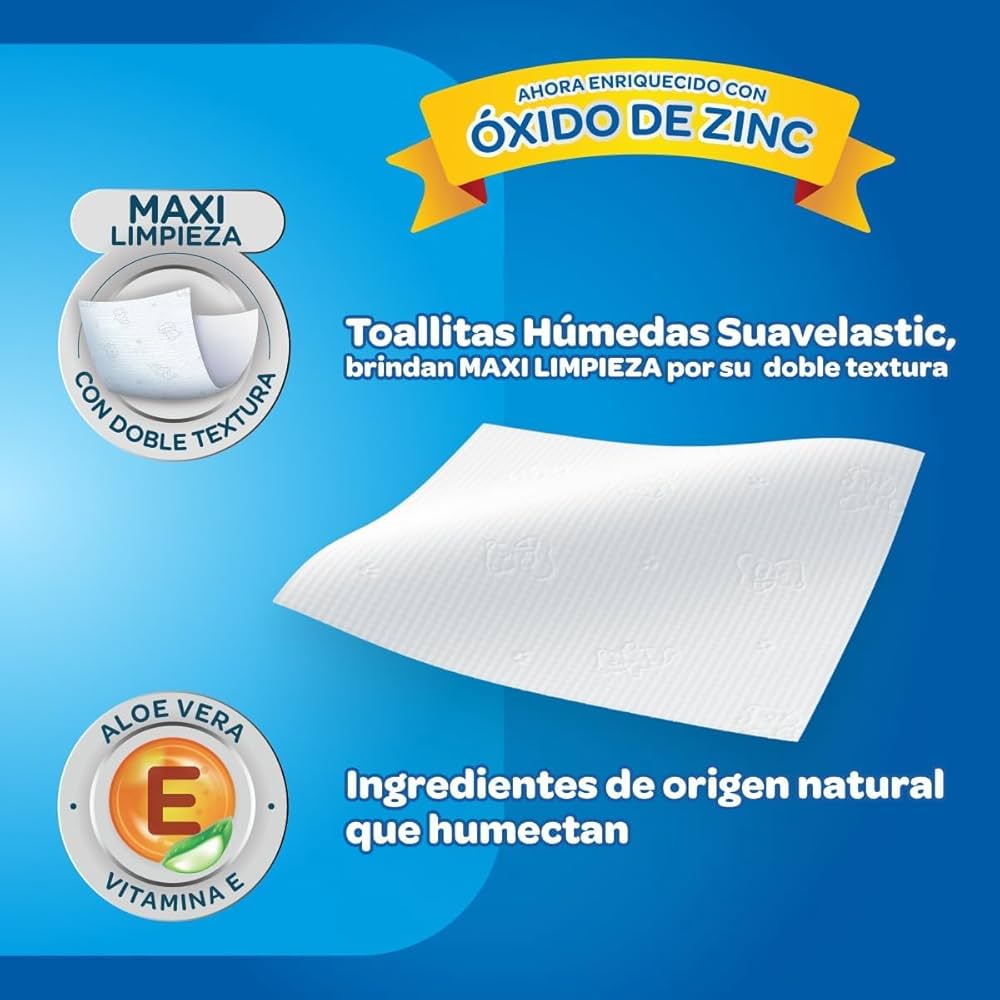 KLEENBEBE SUAVELASTIC TOALLITAS HUMEDAS 108pzs