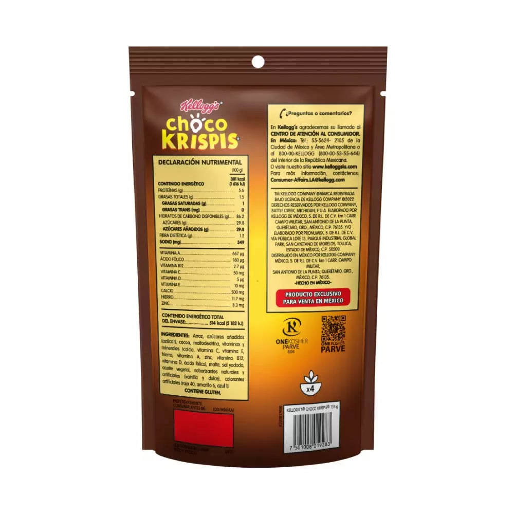 KELLOGGS CHOCO KRISPIS CEREAL 14/135 G