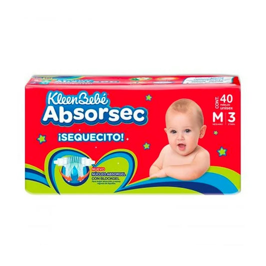 KLEENBEBE ABSORSEC ULTRA PAÑAL MEDIANO 40pzs