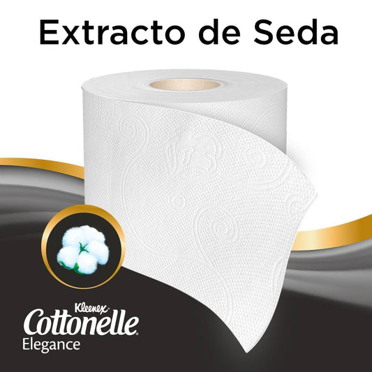 PAPEL HIGIENICO KLEENEX COTTONELLE ELEGANCE XL 252 HOJAS DOBLES 4pzs
