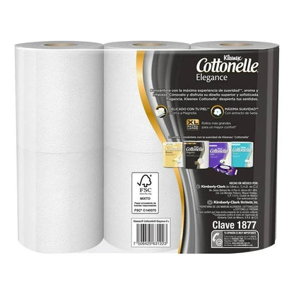 PAPEL HIGIENICO KLEENEX COTTONELLE ELEGANCE XL 300 HOJAS DOBLES 8/6