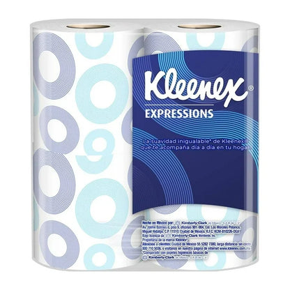 PAPEL HIGIENICO KLEENEX EXPRESSIONS XL 215 HOJAS DOBLES 4pzs