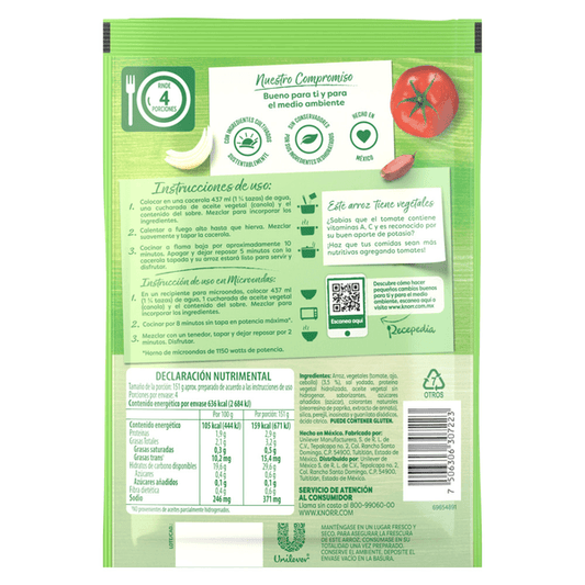 KNORR ARROZ C/TOMATE 12/155 G