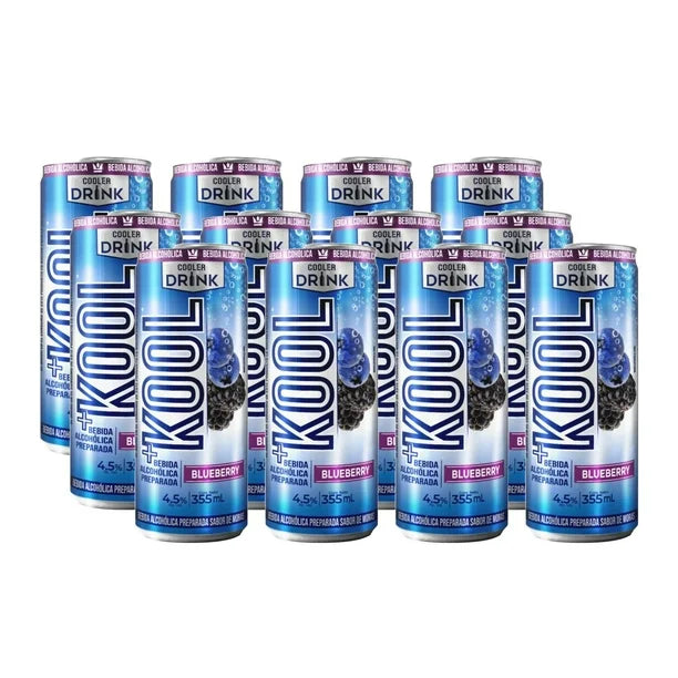 KOOL BEB ALCOH BLUEBERRY 12/355 ML