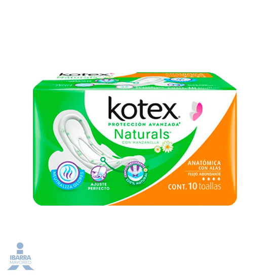KOTEX ANATOMICA MANZANILLA C/A 10/10