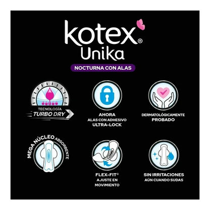 KOTEX UNIKA  NOCTURNA C/A 8/10
