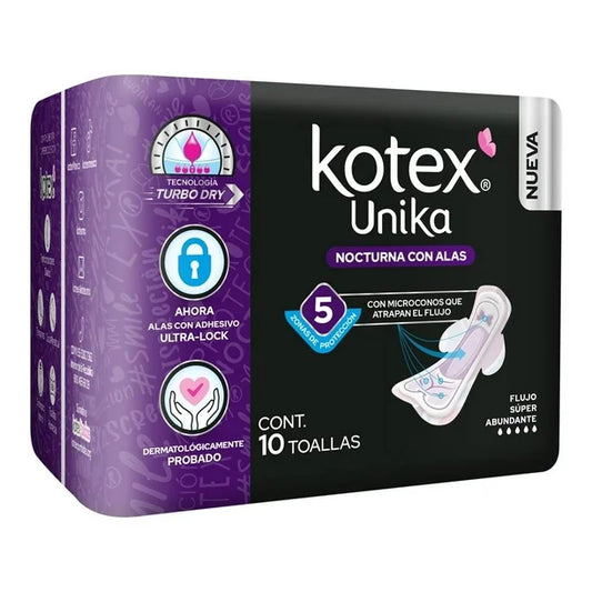 KOTEX UNIKA  NOCTURNA C/A 8/10