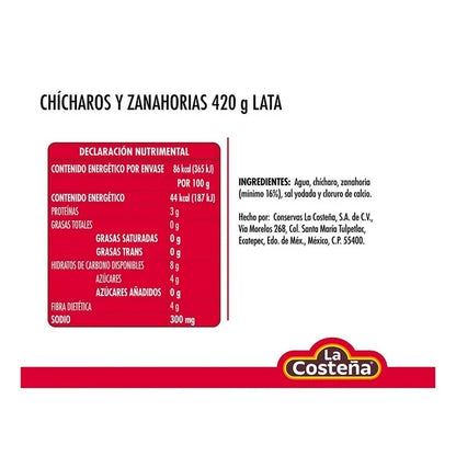 LA COSTEÑA CHICHARO C/ZANAHORIA 420 G