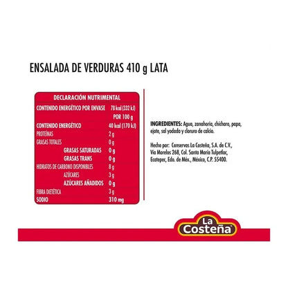 LA COSTEÑA ENSALADA DE LEGUMBRES 410 G
